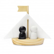 Σετ Αλατιού & Πιπεριού Sailing Boat (Λευκό / Μαύρο)