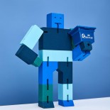 Ξύλινο Παιχνίδι Cubebot Small Μπλε Areaware