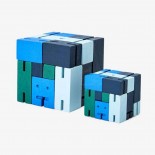 Ξύλινο Παιχνίδι Cubebot Small Μπλε Areaware