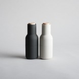 Σετ Κεραμικών Μύλων Αλατιού & Πιπεριού Bottle Grinder (Λευκό / Μαύρο / Ξύλο) - Menu