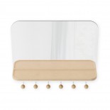  Καθρέφτης Τοίχου με Ράφι & Κλειδοθήκη Estique (Λευκό) - Umbra