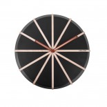 Ξύλινο Ρολόι Τοίχου Lines Μαύρο / Φυσικό Karlsson