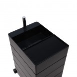Τροχήλατη Συρταριέρα 360° Container με 5 Συρτάρια (Μαύρο) - Magis