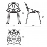 Μεταλλική Καρέκλα Chair One (Λευκό / Αλουμίνιο) - Magis