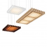 LED Φωτιστικό Οροφής Grid Τριπλό (Φυσικό Ξύλο) - Pablo Designs