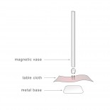 Magnetic Vase Μαγνητικά Βάζα Αλουμινίου Σετ των 5 (Ασημί) - Peleg Design