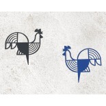 Μεταλλικό Διακοσμητικό Τοίχου Rooster (Μπλε) - A Future Perfect