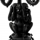 Μεγάλο Κηροπήγιο The No Evil Monkeys Burlesque (Μαύρο) - Seletti
