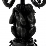 Μεγάλο Κηροπήγιο The No Evil Monkeys Burlesque (Μαύρο) - Seletti