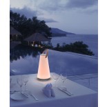 UMA Φορητό Φωτιστικό LED με Ηχείο Bluetooth Ασημί / Λευκό Pablo Designs
