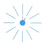 Ρολόι Τοίχου Urchin (Μπλε/Λιλά) - KLOX