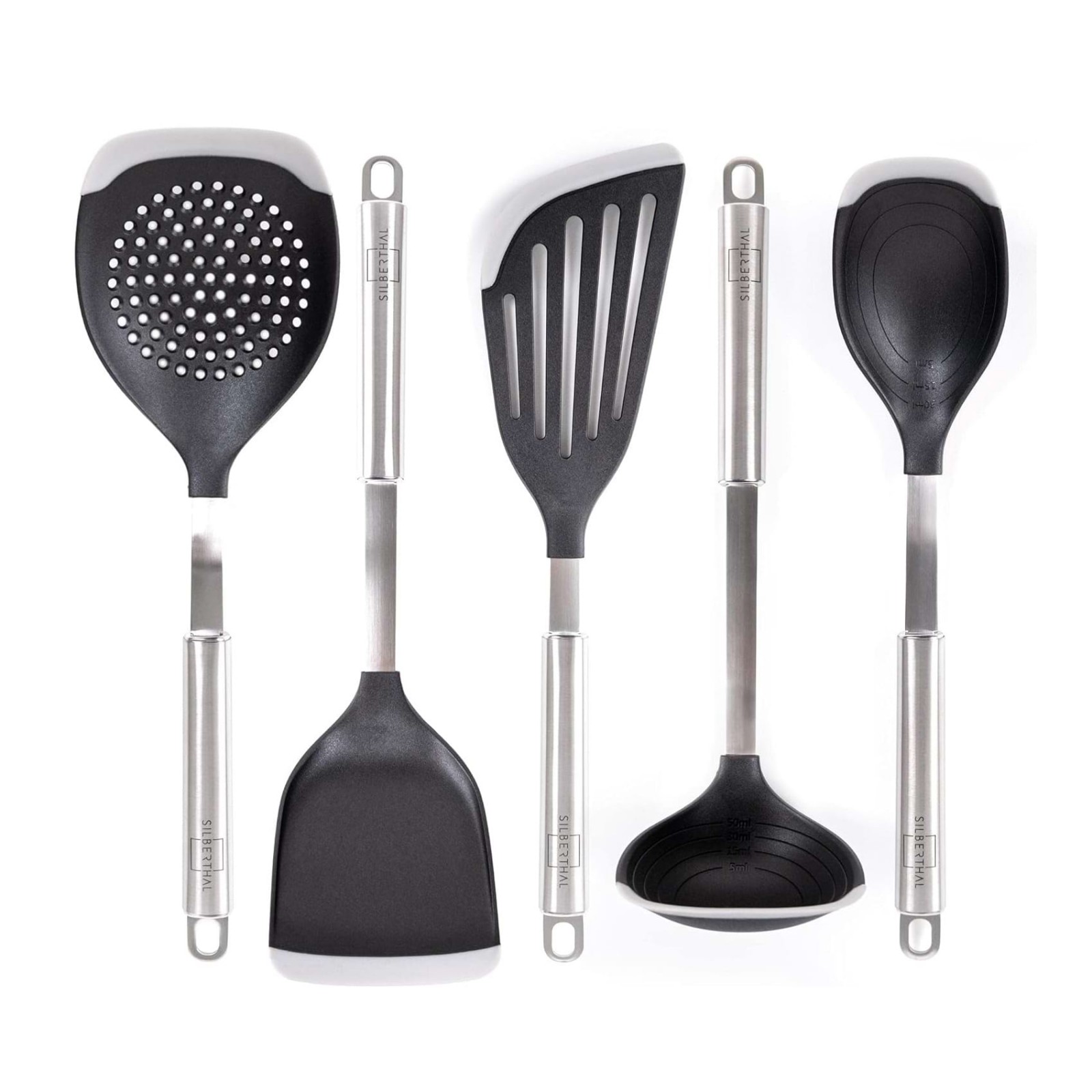 5pc Quality Plastic Kitchen Tool Cooking Utensil Set Slotted Spatula Spoon  Ladle
