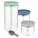 Leo 3-pc Set Glass Food Containers - BergHOFF