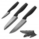 Set of 3 Black Ceramic Knives - Silberthal