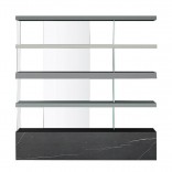 Air Shelving Unit / Bookcase 0641 (Marquina Polished XGlass / Lacquered) - Lago