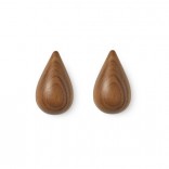 Dropit Hooks Small Set of 2 (Walnut) - Normann Copenhagen