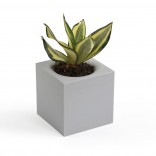 Pixel Pot Self Watering Plant Pot (Grey) - Qualy