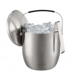 Double Walled Stainless Steel Ice Cube Bucket with Lid and Tongs - Silberthal