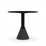 Table One Bistrot With Concrete Base (Black / Black Cement) - Magis