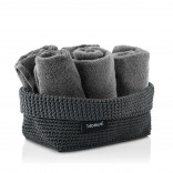 TELA Crochet Storage Basket L (Anthracite) - Blomus