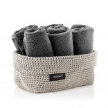 TELA Crochet Storage Basket L (Sand) - Blomus