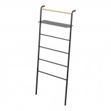 Tower Leaning Ladder with Shelf (Black) - Yamazaki