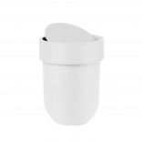 Touch Waste Can With Lid (White) - Umbra