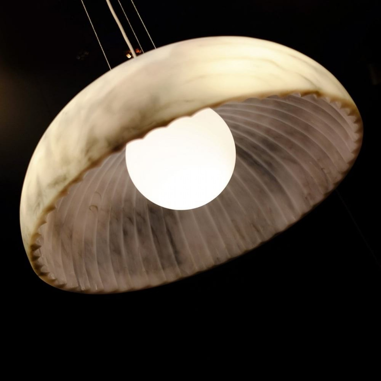 Innermost Doric 60 Suspension Lamp White Marble Design Is This