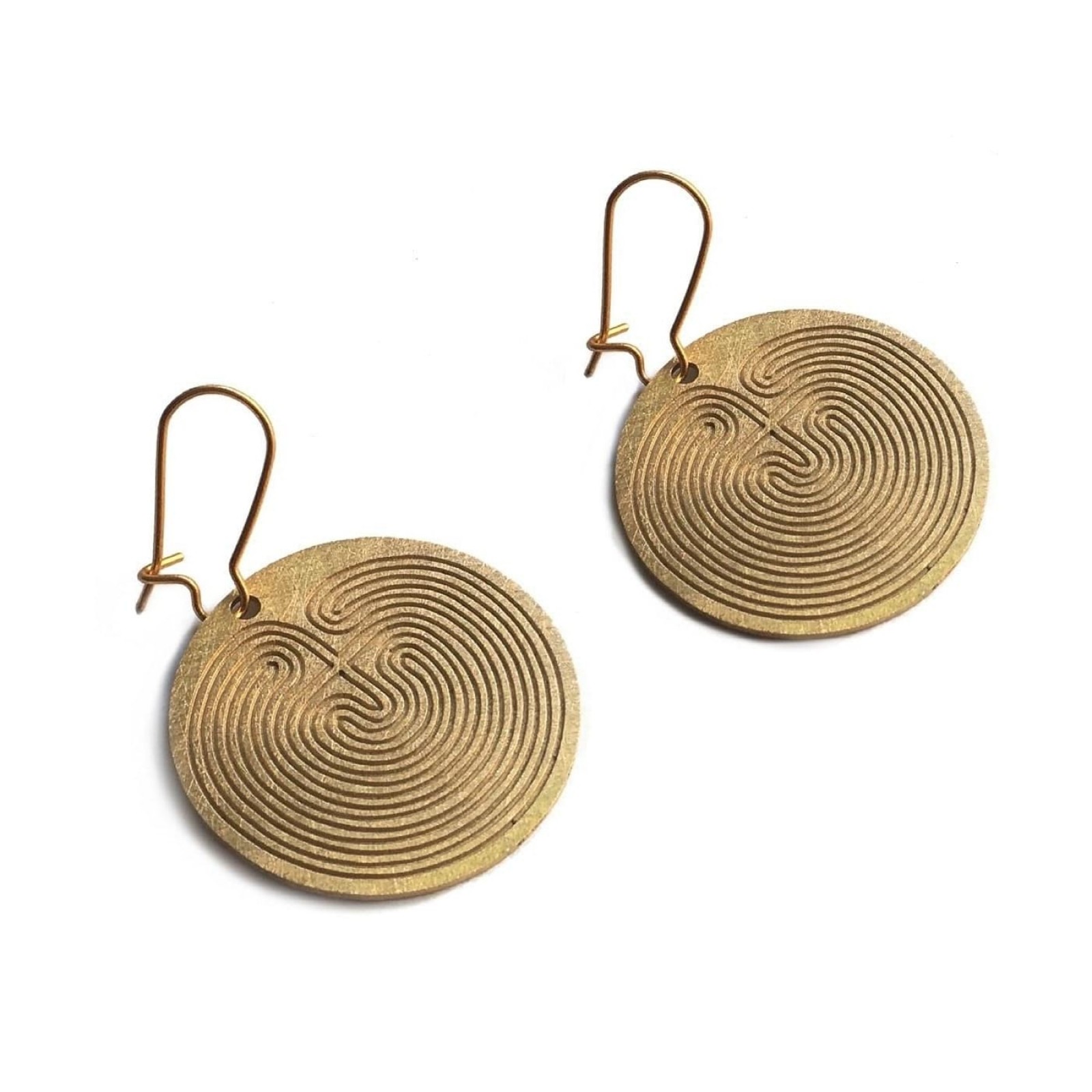 Knossos Labyrinth Round Earrings - A Future Perfect