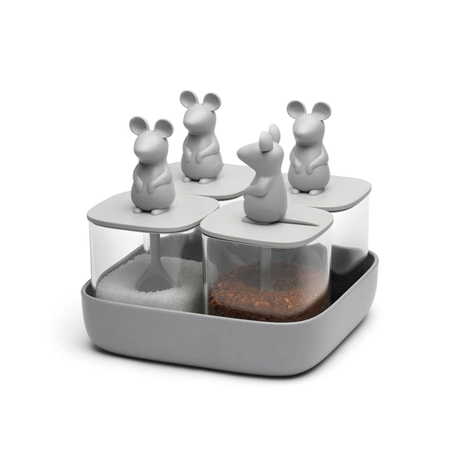 Lucky Mouse Seasoning Container Set - Qualy