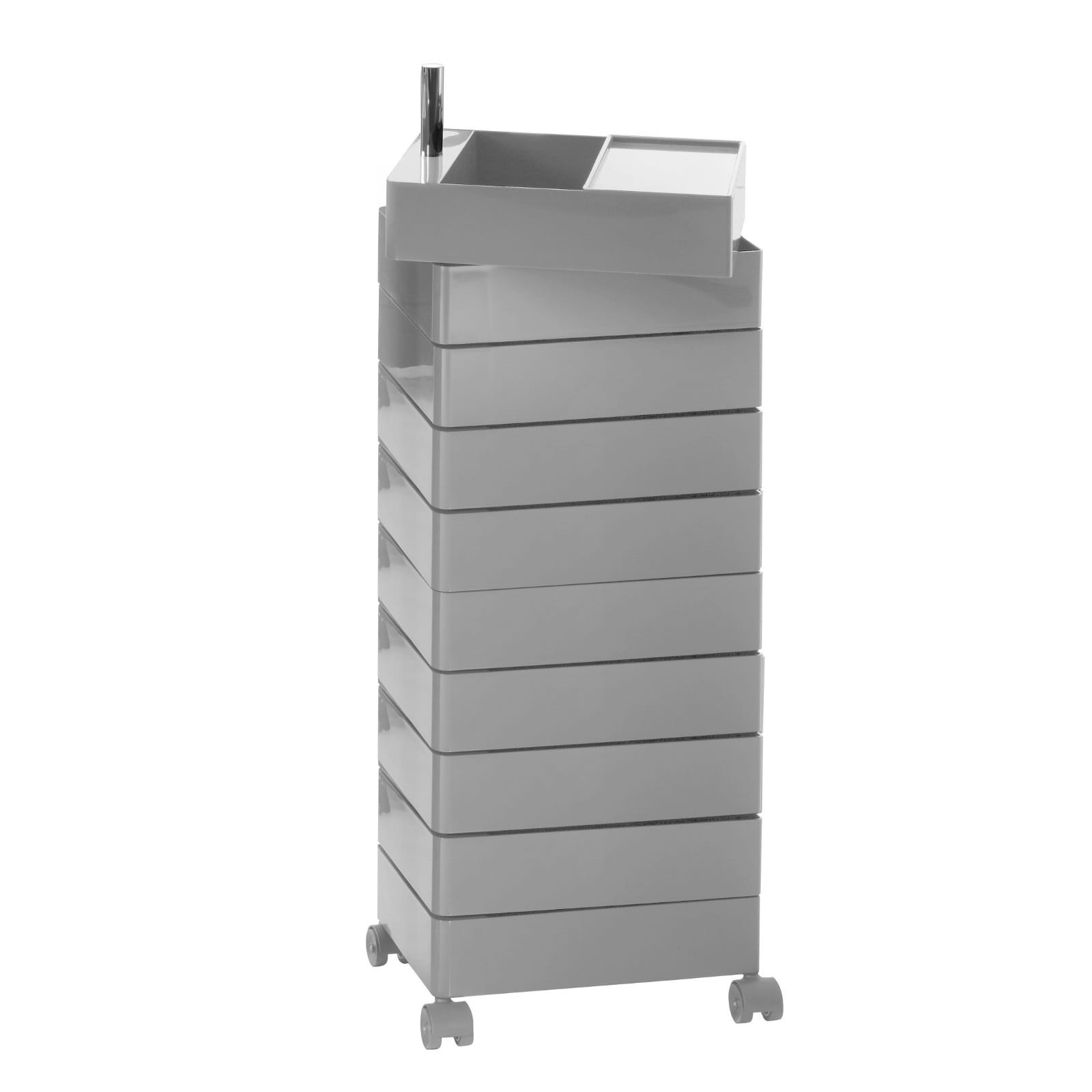 360° Container Drawer Unit 10 Compartments (Light Grey) - Magis