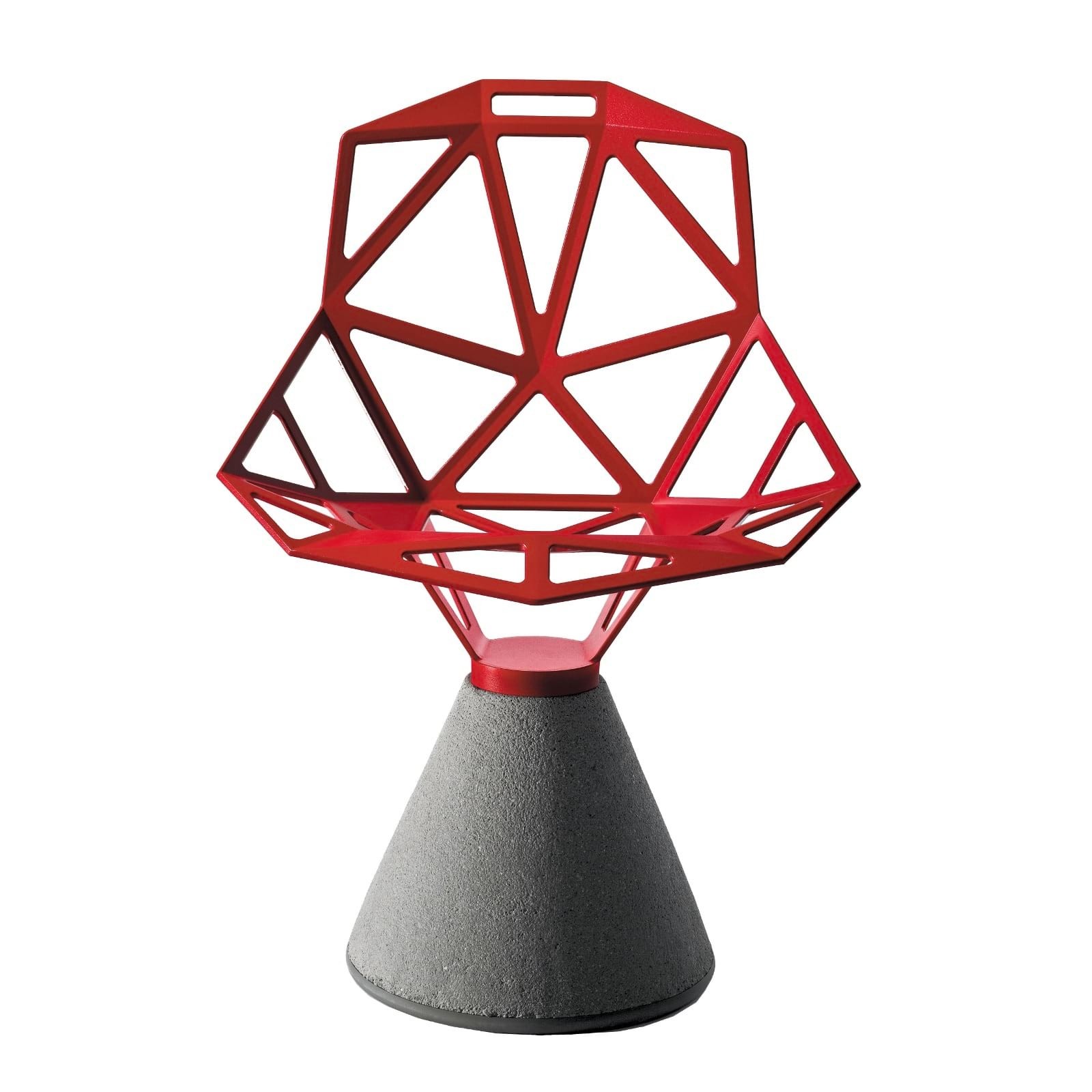 Chair One With Concrete Base (Red) - Magis