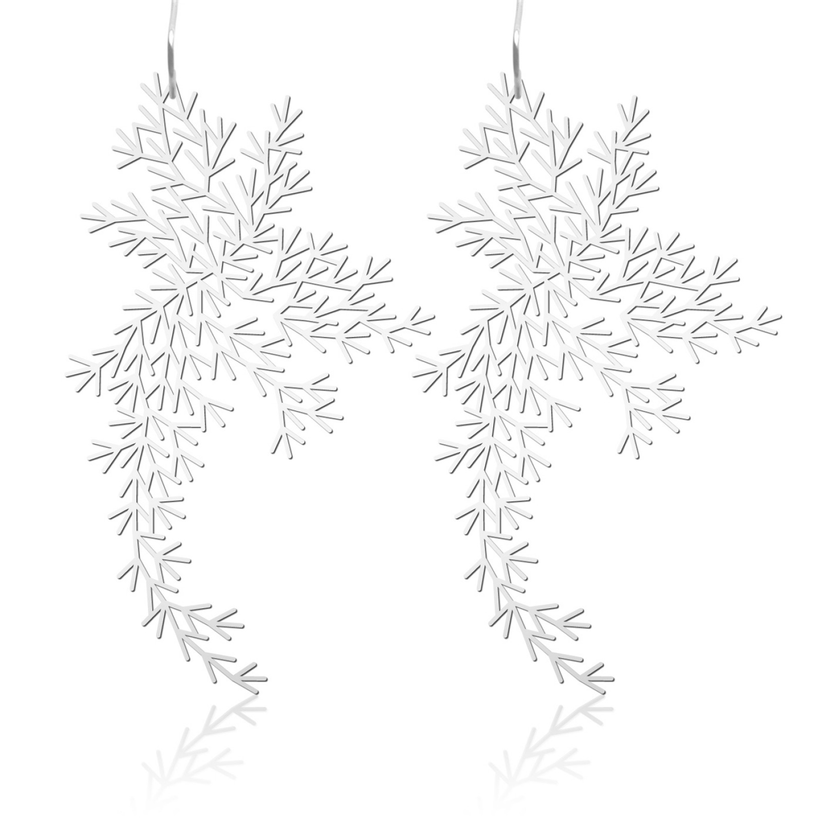 Waterweeds Earrings M (Silver) - Moorigin