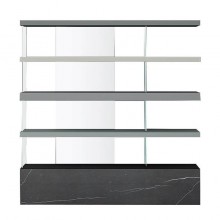 Air Shelving Unit / Bookcase 0641 (Marquina Polished XGlass / Lacquered) - Lago