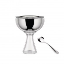 Big Love Ice Cream Bowl & Spoon (Stainless Steel) - Alessi