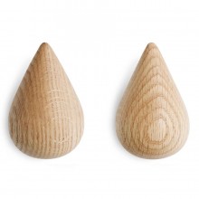 Dropit Hooks Large Set of 2 (Natural Wood) - Normann Copenhagen