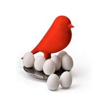 Egg Sparrow Magnetic Set (Red) - Qualy