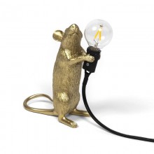 Mouse Lamp Standing - Gold Step - Seletti
