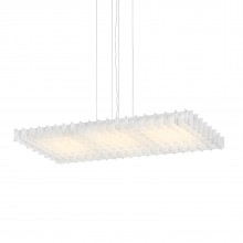 Grid Triple LED Pendant Light (Frosted White) - Pablo Designs