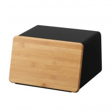 Tower Bread Case With Removable Lid (Black) - Yamazaki