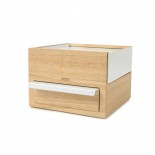 Mini Stowit Jewelry Storage Box (White / Natural) - Umbra