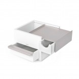 Mini Stowit Jewelry Storage Box (White / Nickel) - Umbra