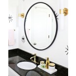 Hub Wall Mirror 18 Inch (Black) - Umbra