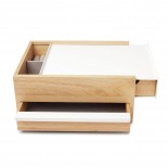 Stowit Jewelry Storage Box (White / Natural) - Umbra