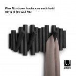 Picket Rail 5 Hooks (Black) - Umbra