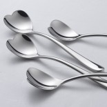 Set of 4 Heart Shaped Coffee Spoons by Miriam Mirri (Stainless Steel) - Alessi