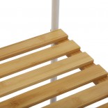 Bamboo 3-Tier Wooden Rolling Storage Cart (Natural / White) - Versa