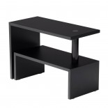 Basello Side Table With Rotating Shelves (Black) - Zanotta