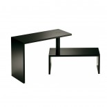Basello Side Table With Rotating Shelves (Black) - Zanotta