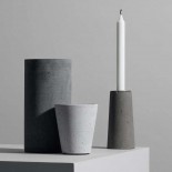 COLUNA Vase Medium Height 24 cm (Dark Grey) - Blomus 